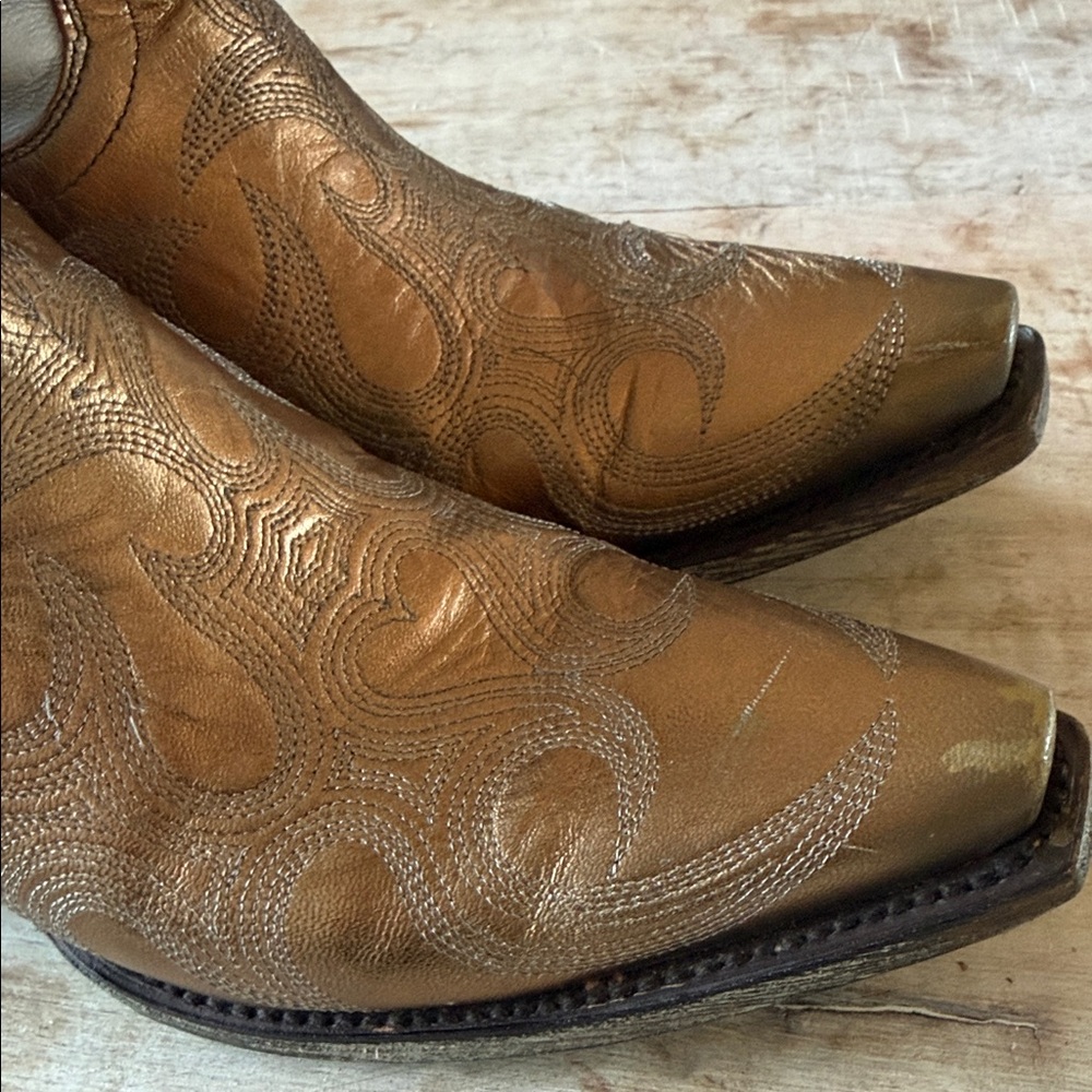 Lane Elegant Gold and Silver Western Boots Women’s 7 - Picture 5 of 8